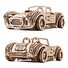 Hračka Ugears 3D dřevěné mechanické puzzle Driftující závoďák Cobra