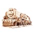 Hračka Ugears 3D dřevěné mechanické puzzle V-Express parní lokomotiva 4-6-2 s tendrem