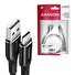 AXAGON BUCM-AM20AB, HQ kabel USB-C <-> USB-A, 2m, USB 2.0, 3A, ALU, oplet, černý