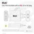 Club3D cestovní nabíječka 100W GAN technologie, 4xUSB-A a USB-C, PD 3.0 Support