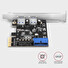AXAGON PCEU-232VLS, PCIe řadič, 2+2x USB 3.2 Gen 1 port, 5 Gbps, SATA napájení, SP & LP