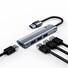 HUB USB C-tech UHB-U3-AL, 4x USB 3.2 Gen 1, hliníkové tělo