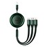 Baseus CAMJ010006 Bright Mirror Kabel 3v1 MicroUSB/USBC/Lightning 3,5A 1.1m Green