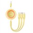 Baseus CAMJ010011 Bright Mirror Kabel 3v1 MicroUSB/USBC/Lightning 3,5A 1.1m Yellow
