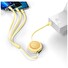 Baseus CAMJ010011 Bright Mirror Kabel 3v1 MicroUSB/USBC/Lightning 3,5A 1.1m Yellow