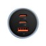 Baseus CGJP010013 Nabíječka do Auta Triple Quick Charger USB/USB-C/USB-C 65W Dark Grey