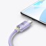 Baseus CAJY000405 Crystal Shine Series Datový Kabel USB - USB-C 100W 1,2m Purple