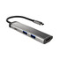 Natec multiport adaptér FOWLER SLIM HUB 4v1, 2X USB 3.0 HUB, HDMI 4K, USB-C PD