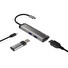 Natec multiport adaptér FOWLER SLIM HUB 4v1, 2X USB 3.0 HUB, HDMI 4K, USB-C PD