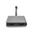 DIGITUS Adaptér USB-C - 2x HDMI, 18 cm 4K/30Hz, stříbrný, hliníkový kryt