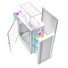 Gembird Fornax 4000 ARGB/Midi Tower/Transpar./Bílá