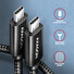 AXAGON BUCM2-CM20AB, CHARGE kabel USB-C <-> USB-C, 2m, Hi-Speed USB, PD 240W 5A, ALU, oplet, černý