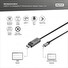 DIGITUS 8K@30Hz. USB type C na DP, Adaptérový kabel HBR3, hliníkové pouzdro, černá 2m