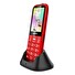 EVOLVEO EasyPhone XO, mobilní telefon pro seniory s nabíjecím stojánkem (červená barva)
