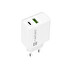 Universální nabíječka Natec RIBERA 20W 1X USB-A + 1X USB-C, bílá
