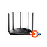 Tenda TX12 Pro AX3000 WiFi6 Router, 1x GWAN, 3x GLAN, IPv6, 5x 6dBi, WPA3, Mesh, CZ app