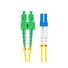 LANBERG optický patch cord SM LC/UPC-SC/APC duplex 0.5m LSZH G657A1 průměr 3mm žlutá
