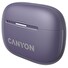 CANYON OnGo 10 ANC, TWS-10 ANC+ENC sluchátka s mikrofonem, BT V5.3 BT8922F, pouzdro 500mAh+40mAh, Quick charge, fialová
