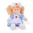 Panenka Bigjigs Toys látková zdravotní sestřička Nancy 28 cm