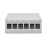 DIGITUS Modulární stolní patch panel, stíněný 6 portů, světle šedý