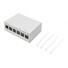 DIGITUS Modulární stolní patch panel, stíněný 6 portů, světle šedý