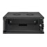 DIGITUS DN-38011 Nástěnná skříň 4U, SOHO, nemontovaná 241x540x400 mm, celoskleněné přední dveře, černá (RAL 9005)