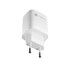 Universální USB nabíječka Natec RIBERA GaN 30W, 1X USB-A, 1X USB-C, Bílá