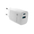 Universální USB nabíječka Natec RIBERA GaN 30W, 1X USB-A, 1X USB-C, Bílá
