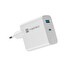 Univerzální USB nabíječka Natec RIBERA GaN 45W, 1X USB-A, 1X USB-C, bílá