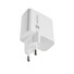 Univerzální USB nabíječka Natec RIBERA GaN 45W, 1X USB-A, 1X USB-C, bílá