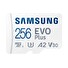 Samsung EVO Plus/micro SDXC/256GB/UHS-I U3 / Class 10/+ Adaptér/Bílá