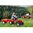 Šlapací traktor Dolu Ranchero s vlečkou, červený