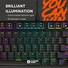 CANYON Herní klávesnice Cometstrike TLK GK-50, mechanická, drátová, multimediální, podsvícená, 87 kláves, CS layout