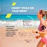 CANYON smart hodinky EASY SW-54, 1,7" IPS displej, 14 sport režimů, IP68, Android/iOS, zelené