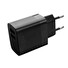 Síťová nabíječka FIXED s 2xUSB výstupem, 17W Smart Rapid Charge, černá
