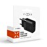 Síťová nabíječka FIXED s 2xUSB výstupem, 17W Smart Rapid Charge, černá