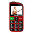 EVOLVEO EasyPhone FL, mobilní telefon pro seniory s nabíjecím stojánkem, červená