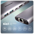 AXAGON HMC-6G2L, USB 10Gb/s hub, 2x USB-A, 1x USB-C, HDMI 4k/60, RJ-45, PD 100W, kabel USB-C 15cm