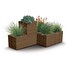 Květináč Prosperplast MADERA SQUARE eco wood 38,5 cm bílý eco
