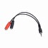 Gembird adaptér Stereo Mini Jack (M) 4-pin -> 2x Mini Jack (M), 20cm, černý