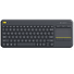 Logitech klávesnice bezdrátová Wireless Touch Keyboard K400 Plus, CZ, Unifying, Czech, podpora Smart TV