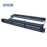 Patch panel 24p.CAT6 1U 3x8 LSA, STP 19" černý s vyvázáním