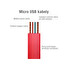 Kabel AVACOM MIC-40R USB - Micro USB, 40cm, červená