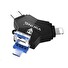 Viking USB Flash disk 3.0 4v1 s koncovkou Lightning/Micro USB/USB/USB-C, 64 GB, černá