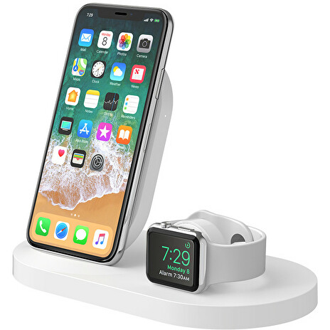 BELKIN bezdrátová QI nabíječka, 7.5W, pro Apple Watch/iPhone, s USB, bílá