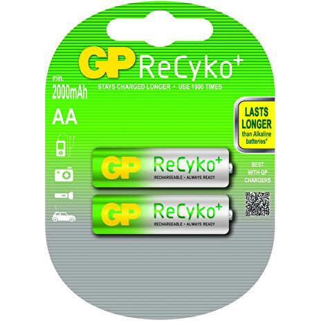 Nabíjecí baterie GP AA Recyko+ 2ks