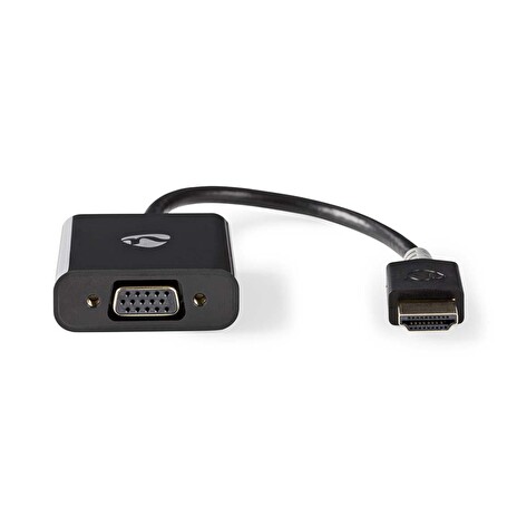 Nedis CCBW34900AT02 - Kabel HDMI – VGA | Konektor HDMI™ - VGA Zásuvka + 3,5mm výstup | 0,2 m | Antracit