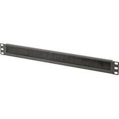 DIGITUS 1U kartáčový panel pro správu kabelů pro 483 mm (19 ”) serverové skříně , barva černá (RAL 9005)