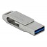 Delock Flash disk USB 3.2 Gen 1, USB-C™ + Typ-A, 64 GB - kovový kryt