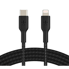 Belkin USB-C kabel s lightning konektorem, 2m, černý - odolný